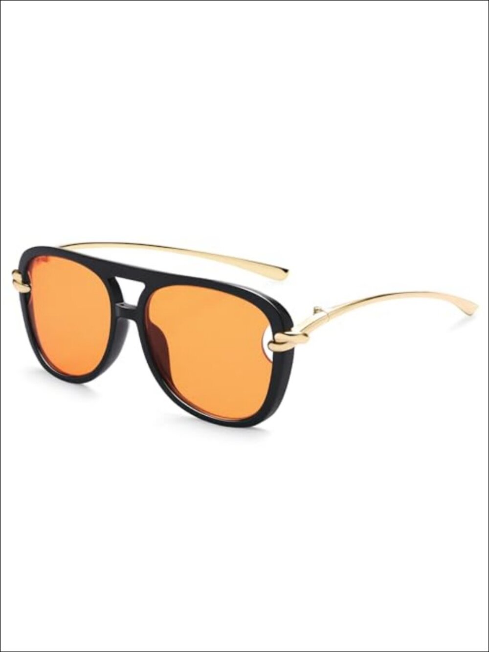 Oversized Square Aviator Sunglasses UV400 Full-Frame Metal